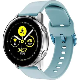 Силіконовий ремінець One Watchbands блакитний для Samsung Galaxy Watch Active 2 20mm - розмір L (WB0021ONEBLUEA2MM) - мініатюра 2
