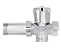 Кран кульовий приладовий Thermo Alliance Standart 3/4"Зх3/4"Зх3/4" В вентиль SD183W20 - мініатюра 3