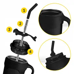 Термокухоль Mountain Goat зі соломинкою 0.65 л Black (P-5905973406123) - мініатюра 10