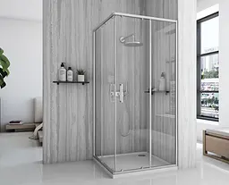 Душова кабіна Rea City 90x90 nickel brush REA-K6496 - мініатюра 3