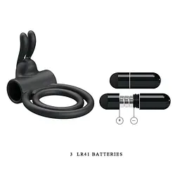 Віброкільце Pretty Love Osmond CockRing Vibro Black, 7х3 см (чорний) - мініатюра 7