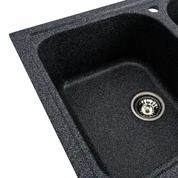 Кухонна мийка Platinum 7950 Equatoria гранітна глянцева з кріпленням 79x50 см графітова (000035784) - мініатюра 4