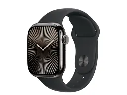 Смарт-годинник Apple Watch Series 10 GPS + Cellular 46mm Slate Titanium Case w. Black Sport Band - M/L (MWYE3)