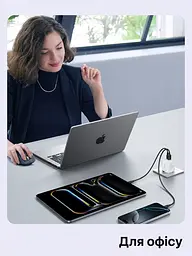 Мережевий зарядний пристрій UGREEN X516 загальна потужність до 30 Вт USB-C до 30 Вт + USB-A до 22,5 Вт GaN чорний (65014) - мініатюра 8