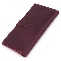 Шкіряне жіноче матове портмоне Grande Pelle 11561 бордовий - мініатюра 6
