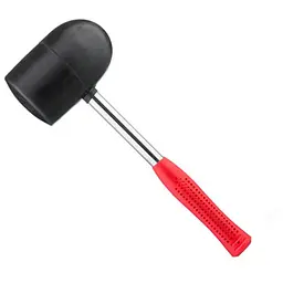 Киянка гумова Intertool 1250 г х 90 мм чорна дерев'яна ручка