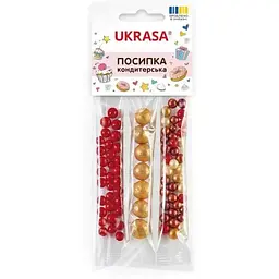 Посипка УКРАСА "Кульки перламутрові" (3 види/уп) №5 мікс 17г