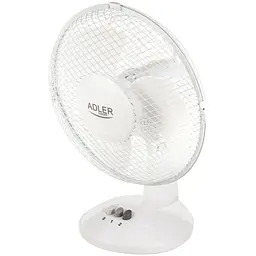 Вентилятор AdlerAD 7302 white настільний/ 45Вт/ D=23см/ автоповорот/ білий (AD7302)