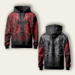 Худі спортивне з 3D принтом Viking Power 29326 S