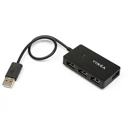 Концентратор Vinga USB2.0 to 4*USB2.0 HUB (VHA2A4) - мініатюра 2