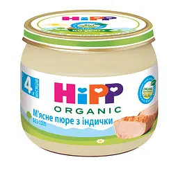 Органическое мясное пюре HiPP из индейки, 80 г