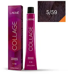 Перманентна фарба для волосся Lakme Collage Creme Hair Color відтінок 5/59 відтінок (червоний махагон світло-коричневий) 60 мл - мініатюра 2