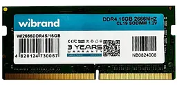 Модуль пам'яті Wibrand DDR4 16GB 2666MHz CL19 SODIMM (WI2666DDR4S/16GB)