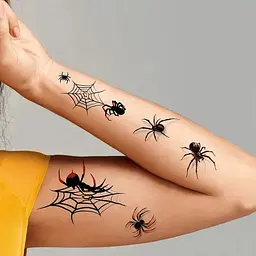 Набір дитячих тимчасових тату "Halloween black" tatto-halloween-black-set-30 - мініатюра 2