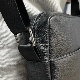 Сумка чоловіча чорна шкіряна Handycover S245 через плече - мініатюра 8