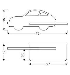 Настінний світильник Candellux 21-85092 CAR - мініатюра 3