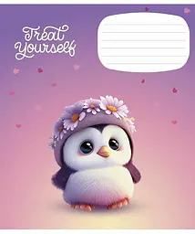 Зошит загальний Школярик Cute little animals у косу лінію 12 аркушів 30 шт. (012-3333C) - мініатюра 4