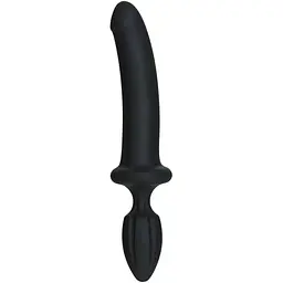 Анальний плаг з ділдо Doc Johnson Kink - Dual Density SecondSkyn Fuck Plug - Black