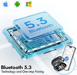 Бездротові навушники kurdene Bluetooth навушники Sport, навушники-вкладки з глибоким басом, 60 годин відтворення навушники - мініатюра 5
