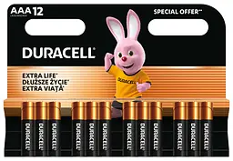 Лужні батареї Duracell AAA, 12 шт. (6409626) - мініатюра 5