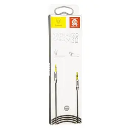 Кабель 3,5"-3.5" Baseus Yiven M30 1m CAM30-BS1 Silver-Black - мініатюра 3