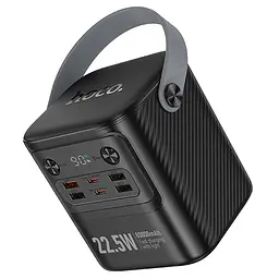 Портативний ЗП Power Bank Hoco J152 Tough 22.5W+PD20W 80000 mAh Black - мініатюра 5