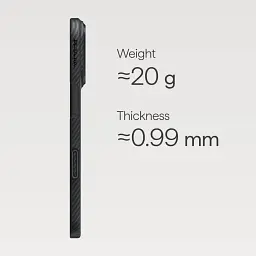 Чохол Pitaka Ultra-Slim Case Twill 600D для Apple iPhone 17 Pro Max Black/Grey (KI1701BPM) [146980] - мініатюра 4