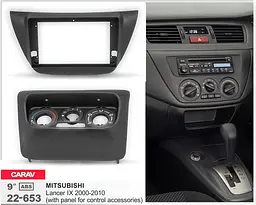 Перехідна рамка Mitsubishi Lancer Carav 22-653 - мініатюра 7