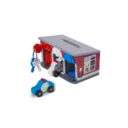 Ігровий набір Melissa & Doug дерев'яний гараж рятувальних машин із ключами (MD4607)