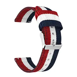 Тканинний ремінець Watchbands Cloth для Samsung Gear S3 Samsung Galaxy Watch 46mm Silver - червоно-синій (WB007CLOTHREDBLUE) - мініатюра 3