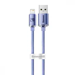 Кабель Baseus Crystal Shine Series Fast Charging Lightning 2.4A (2m) purple (CAJY000105)