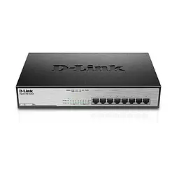Комутатор DGS-1008MP 8xGE PoE, 140W, Некерований D-Link teh0018282 - мініатюра 2