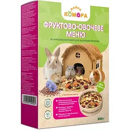 Корм для гризунів Файна Комора Фруктово-овочеве меню для кроликів, морських свинок, хом'яків та мишей 500 г