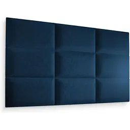 Стеновая панель, бархатное изголовье кровати, синяя 30*40*4 см