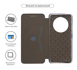 Чехол-книжка для TECNO Spark 30 4G (KL6), G-Case, синий, кожаный чехол-книжка из экокожи (PU) и TPU, с магнитом, с подставкой и вместительным кардхолдером, противоударный, защита всего корпуса, ArmorStandart (ARM81363) - мініатюра 3