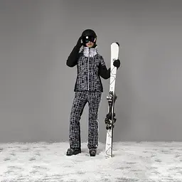 Штани CMP Womens' Clima Protect Stretch Ski Trousers with Geometric Print L White/Black (1097-31W0046-15ZH 42) - мініатюра 4