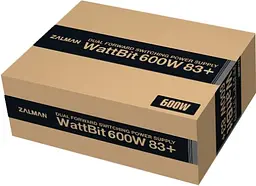 Блок живлення 600 Вт, Zalman Wattbit II, Black, 12 см HDB, 3xMolex/4xSATA/2x6+2-pin/1x4+4-pin/1x20+4-pin, захист OVP/UVP/SCP/OPP (ZM600-XEII) - мініатюра 3