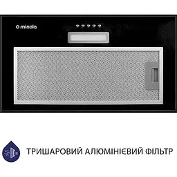 Витяжка вбудована Minola HBI 5614 BL 1000 LED - мініатюра 5