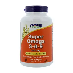 Жирні кислоти Now Foods Супер Омега 3-6-9 1200мг, 180 желатинових капсул (NOW-01841)