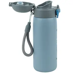 Термос з кнопкою Kite Hot style сірий 430 мл (K25-1221-3) - мініатюра 3