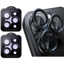 Захисне скло на камеру DK для Apple iPhone 16 Pro Lens Metal Ring Eagle Eye 018409 black 2 шт.