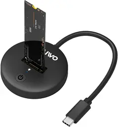 Док-станция Maiwo для M.2 NVMe/SATA SSD через USB3.2 Gen2 Type-C до 10 Гбит/с, безвинт, пласт.черн. (K1698P2)