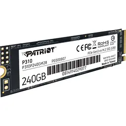 SSD накопичувач Patriot P310 240GB (P310P240GM28) [151757] - мініатюра 2