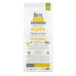 Сухий корм Brit Care Dog Sustainable Puppy для цуценят, з куркою та комахами, 12 кг - мініатюра 4