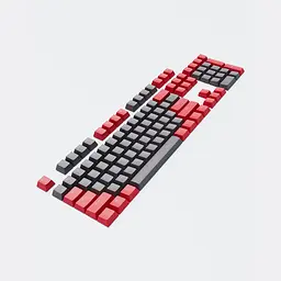 Набір кейкапів Dark Project PBT KS-42 ENG/UA/RU (DP-KS-0042) червоно-сірі - мініатюра 2