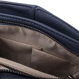 Стильна сумка на плече з натуральної шкіри Vintage 23009 синя - мініатюра 9