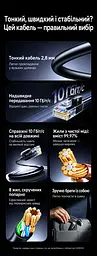 Мережевий кабель Ethernet UGREEN NW122 5 м патч-корд RJ45 штекер на RJ45 штекер Cat 6A до 10 Гбіт/с U/UTP діаметр кабелю 2,8 мм жили з чистої міді чорний (70654) - мініатюра 3