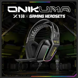 Навушники Onikuma ігрова гарнітура з RGB підсвіткою та мікрофоном геймерські дротові для ПК ноутбука телефону PS4 PS5 Xbox - мініатюра 2