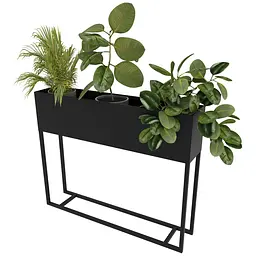 Вазон-кашпо для квітів Nice & Cozy Stand 100x20x80 см на підставці чорний