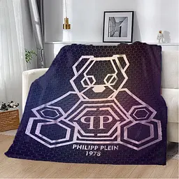 Плед плюшевий на подарунок 3D Philipp Plein різнокольоровий 160х200 см